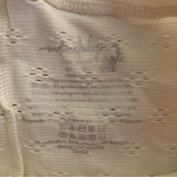 Free People Eyelet Seamless Shortie in Ivory - Picture 7 of 7